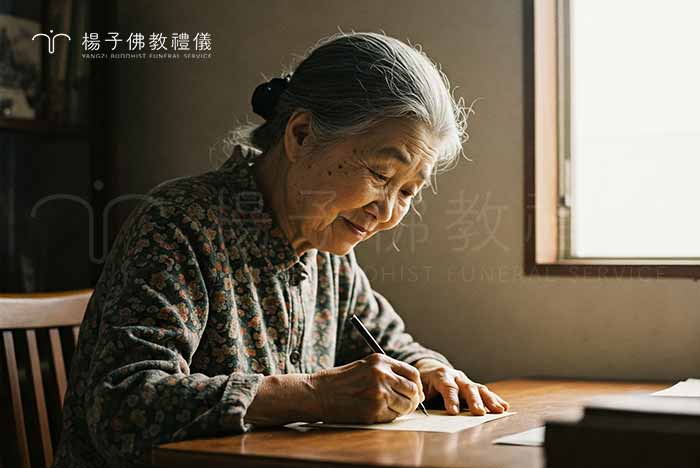 預立遺囑不是死亡的象徵，而是對摯愛的責任與體貼。清楚表達意願，確保資產分配與身後安排皆如所願，減少家人爭議，讓愛與祝福在離別後依然延續。｜楊子佛教禮儀公司
