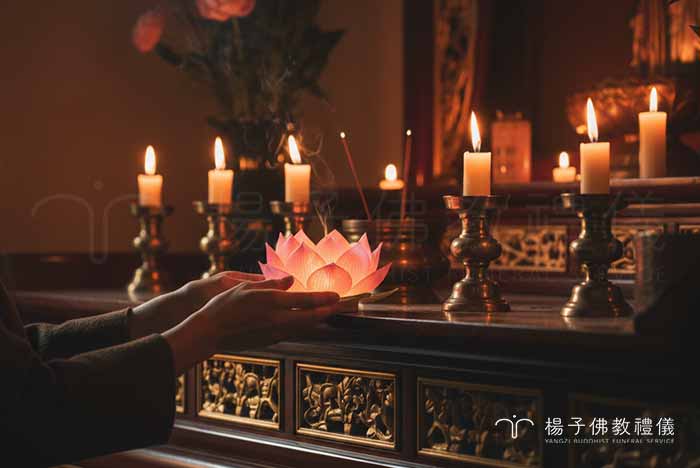 守喪未滿一年，逢年過節建議提前一日（如小年夜）準備心儀食物祭拜亡者，正日再祭祖。過年期間可多念佛號或誦《地藏經》迴向，以清淨心守歲，祈願親人離苦得樂、回歸淨土。｜楊子佛教禮儀公司